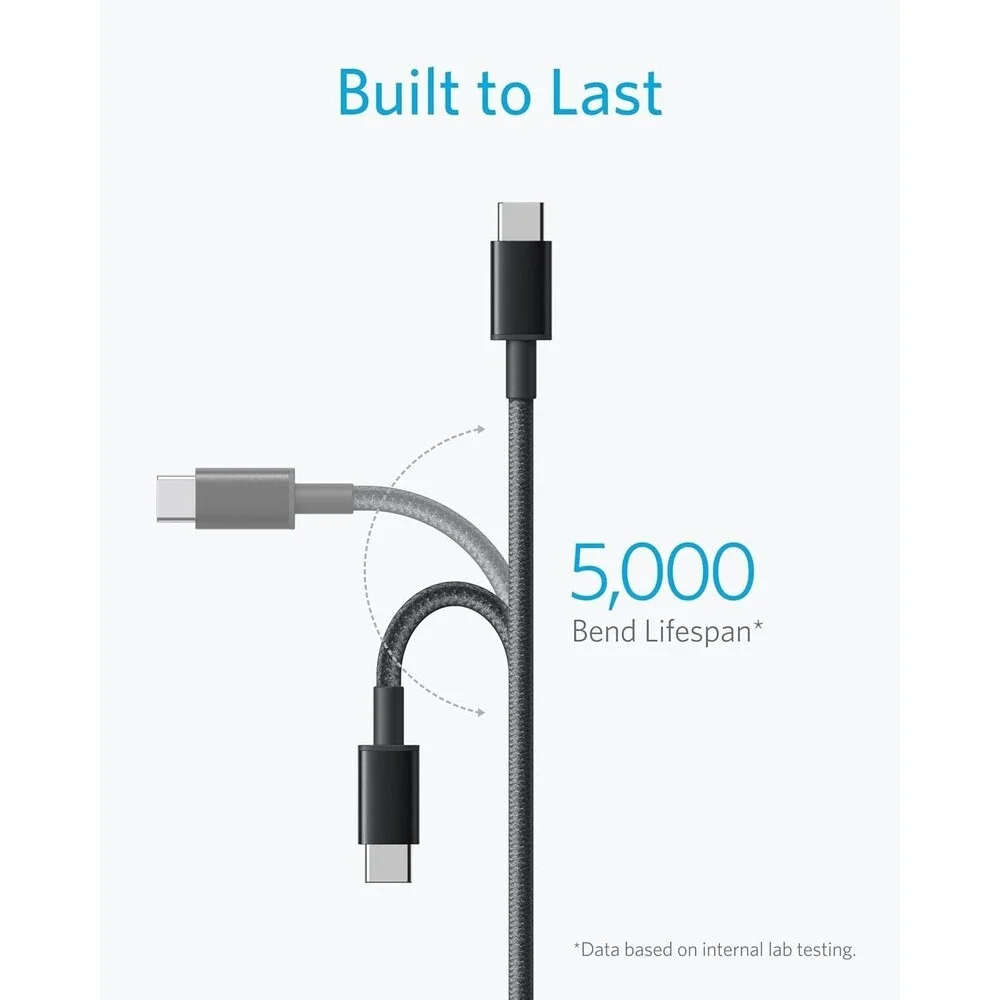Anker USB-C to USB-C Cable 2-Pack, 6ft, 60W Fast Charging iPhone 17 & iPad mini6